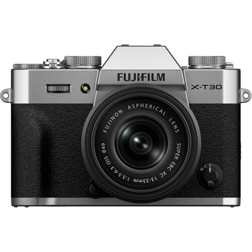 FUJIFILM X-T30 III Mirrorless Camera with 13-33mm f/3.5-6.3 Lens (Silver) Bundle with 32GB Memory Card, UV Filter, HDMI, Cleaning Kit, Extra Battery, Charger & Camera Bag (Renewed)