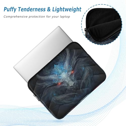 Funda para laptop 13-14 pulgadas negra con diseño de dragón miniatura 5