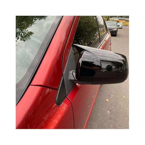 Boîtier de rétroviseur pour Mitsubishi Lancer 10, coque de remplacement noire brillante