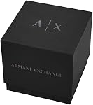 A|X ARMANI EXCHANGE Men's Chronograph Black Silicone Strap Watch (Model: A|X1326)