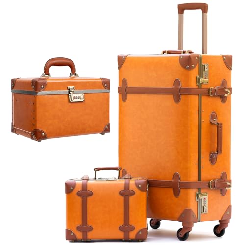 urecity Vintage Luggage Set of 3, 26 inch, 12 inch, 12.5 inch