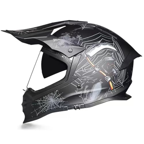 Four Wheeler Motocross Full Face Scooter Helmet, Lightweight Design Adults