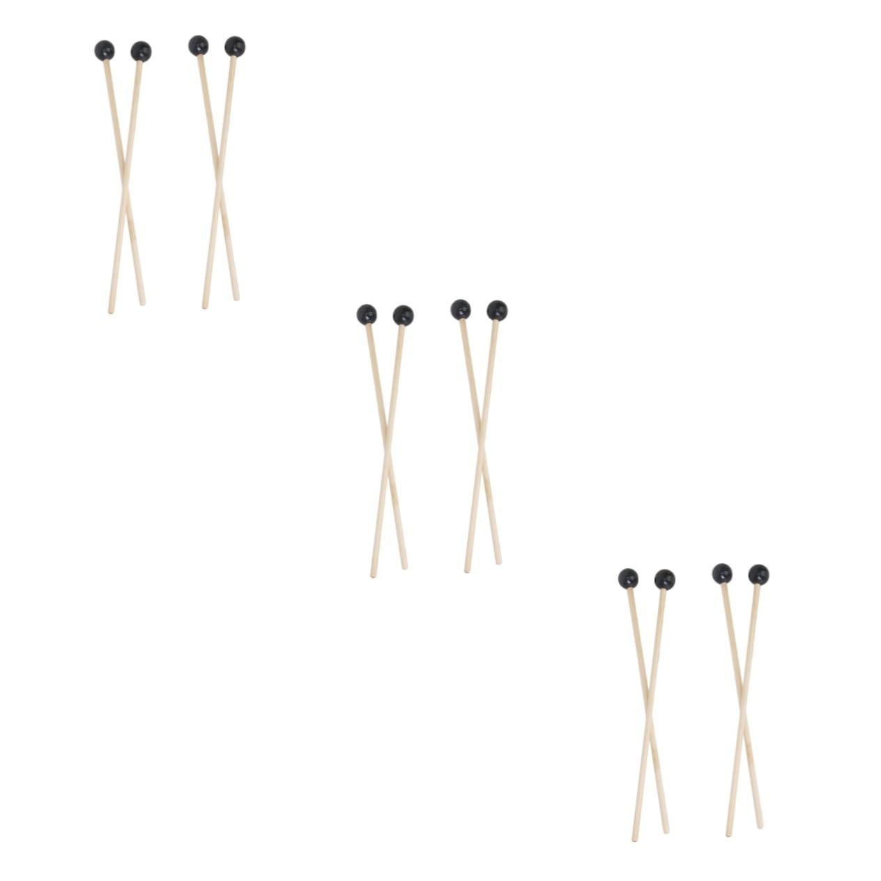 TOYANDONA 12pièces Maillets De Marimba Avec Tête Caoutchouc Et Manche Bois Pour Garçon Fille Et Adultes Outils De Percussion Pour Musiciens Débutants Et Professionnels