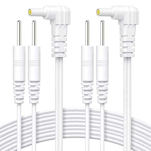 AUVON Durable Lead Wires for TENS EMS Units (2 Packs), Standard Leads with 40,000+ Bend Lifespan...