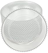 CeRaBuRET 25 Pcs Clear Charger Plates, 12.6inch Plastic Round Table Charger Plates with Elegant B...