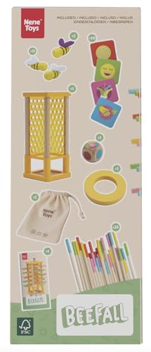 Juego de Mesa Torre de Madera BeeFall 4-en-1 para Niños 3+ miniatura 2