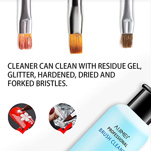Image of Acrylic Nail Brush Cleaner - Liquid Paint Brush Cleaner for Nails Artists (250ml /8.5 FL.OZ)