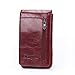 Hwin Leather Belt Clip Pouch Vertical Cellphone Holster Waist Pack/Belt Bag Wallet Pouch Men Carrying Sleeve Men Purse Carrying case for iPhone 8/7/6s Plus Galaxy S7/8/9 Plus LG G5/G6 +Keychain-Brown