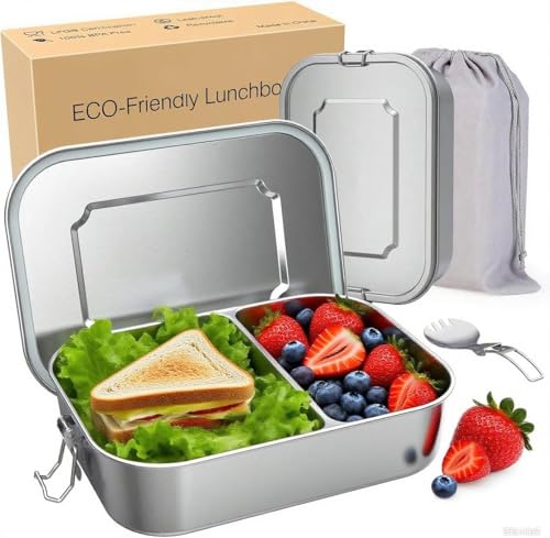 iKuchelife 1400ml Stainless Lunch Box Food Warmer for Office, Travel, Work, Camping