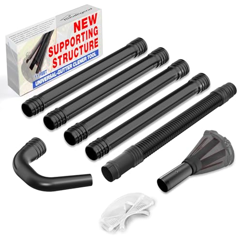 Sealegend Universal Leaf Blower Gutter Attachment, Gutter Cleaning Tools from Ground with Suppotive Structure and Telescopic Hose All-Round Cleaning, 11 Feet