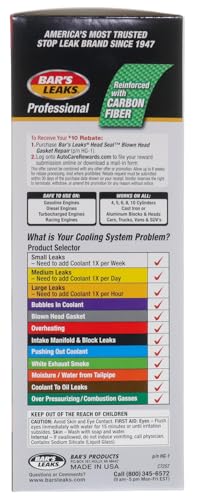 Bar's Products Leak HG-1 Head Seal Blown Head Gasket Repair