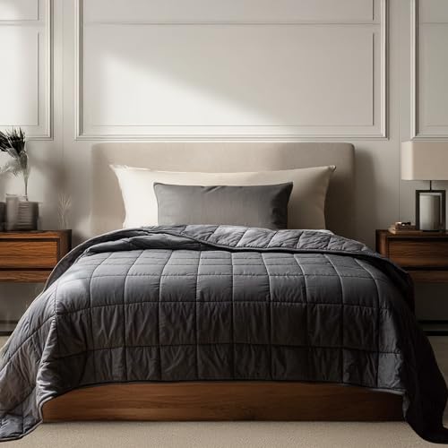 Image of HomeSmart Products Comfortable Weighted Blanket 15 lbs 60x80 Fits Full & Twin Size Bed Or Use as a Personal Weighted Blanket