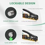 SGILE Kit di Attrezzi per Rete, Pass Through RJ45, Pinza Crimpatrice per Cat5, Cat6, Cat7, Pinza Spellafili, Tester di Rete, Universale RJ45/RJ11/RJ12, Include 50 Connettori CAT6 - 7