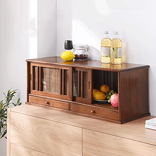 zyr Retro Sideboard Massivholz Schüssel Schrank Tee Schrank Japanischer Stil Küchenlagerkabinett Geschirrspeicherschrank Pantry Lagerung Arbeitstabinente - Image 3