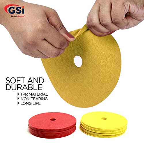 Image of GSi Spot Markers - Non-Slip Non-Toxic Poly Spots - Floor Markers for PE, Sports & Classroom Activities