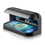 Aneken AL-17 rilevatore banconote false, controlla banconote con due lampade UV LED da 1800 lumen, verifica banconote UV, riconosce carte e documenti d’identità, adatto a tutte le valute globali