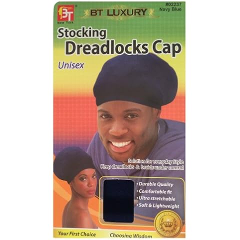 Beauty Town Unisex Stretchable Dreadlocks Cap – Soft, Lightweight, Durable, and Comfortable for Nighttime Wear (US, Alpha, One Size, Big, Navy Blue) Cover