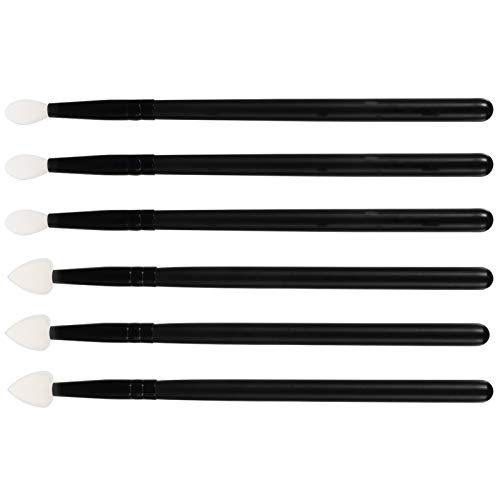 NULYLU 6pc Silicone Lip Brush Set Eye Shadow Applicator Soft Portable Makeup Tools for Women