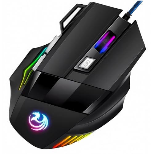 Mouse Gamer Anúbis 7 Botões 3200 DPI Ajustável LED RGB Alta Preci...