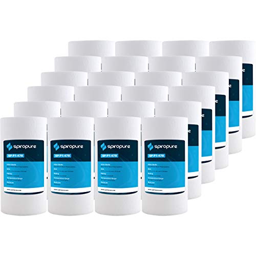 SpiroPure SP-P1-478 5x2.5 1 Micron Spun Melt-Blown Polypropylene Sediment Water Filter Cartridge SDC-25-0501 (Case of 24)
