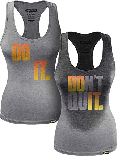 Actizio Sweat Activated Funny Workout Women's Tank Top, Do It - Don't Quit