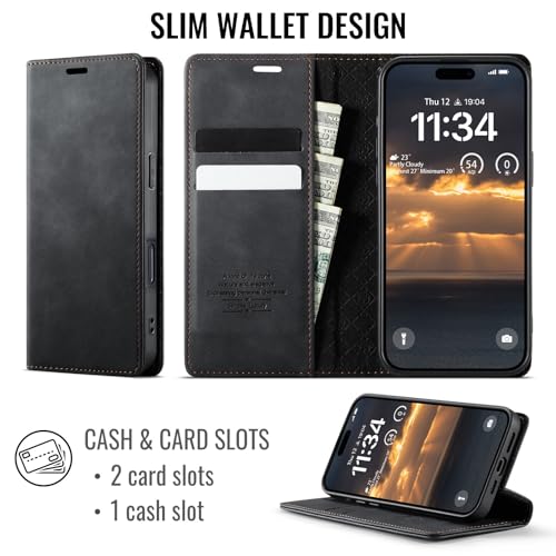 Étui en cuir iPhone 17 Pro Max chic et robuste avec protection RFID - 6
