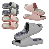 Lafeet 2 Pairs Massage Slippers for Plantar Fasciitis Pain Relief - Acupressure Massage Sandals for Men and Women - Non-Slip Slippers with Stress Relief - Perfect Gifts for Bath