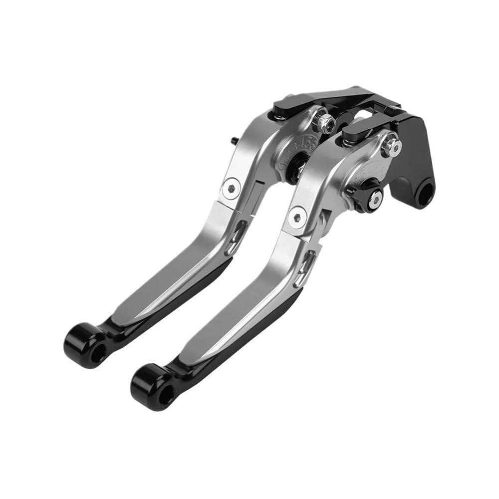 DJSHUOY Handlebar Brake Lever for Jinpeng 502 TRK502 TRK 502X Clutch Lever Brake Lever Set Adjustable Foldable Extendable Handle Levers Motorcycle(Silver)