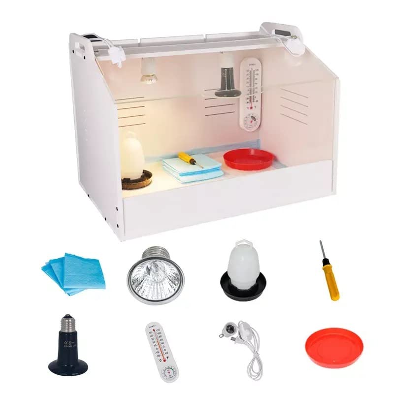 Neo Classic Chicken Heating Brooder Cage Coop Artificial Mother for Small Chicks and Egg Incubator with Size of 48 * 30 * 30cm with Lamp and Heating Lamp