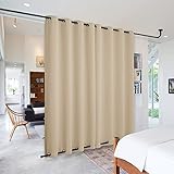 PONY DANCE Tende da Esterno Impermeabile - Tenda Antivento Tende per Esterno 2 Pezzi 132x213 CM Tende da Sole per Esterno con Anelli (Superiore & Inferiore) Tenda Gazebo, Beige