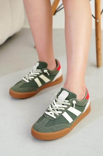 Image of Genuine Leather Slip On Sneakers for Women with Leather Memory Foam Insole | Memory Foam Insole Lightweight Shoes for Women - Womens Fashion Sneakers - Comfortable Women Footwear Everyday Essentials