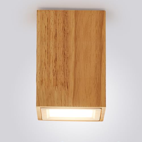 Lámpara de techo de madera compacta de 4000K para iluminar techos bajos y entradas oscuras