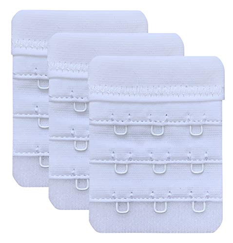 Chanie Women Pack of 3 Soft Comfortable 3 Hooks Bra Extender,2.4