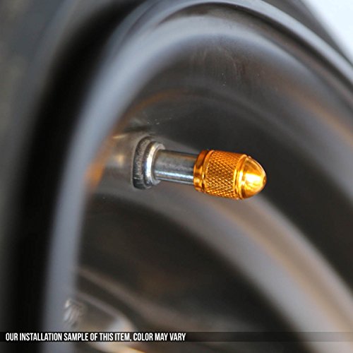 Bullet Style Polished Aluminum Silver Chrome Tire Valve Stem Caps (Pack Of 4) #TOP2