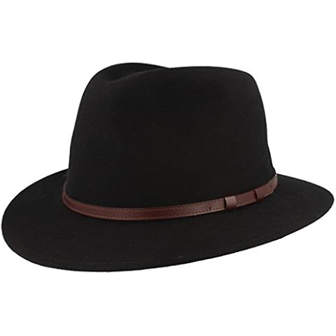 Hut Breiter Sombrero de Fieltro Outdoor Impermeable Negro 59 Cover
