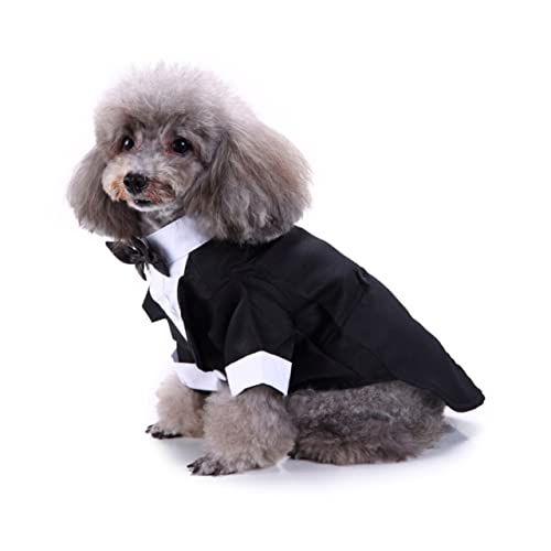 Traje formal para perros KESYOO talla L negro miniatura 7