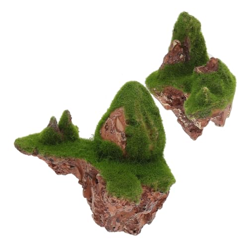 TOYANDONA Schwimmende Aquarien Dekoration Leichte Bergfelsen Ornamente Aus Kunststoff Mit Saugnapf Natürliche Aquariumlandschaft Für Tropische Meerwasserbecken
