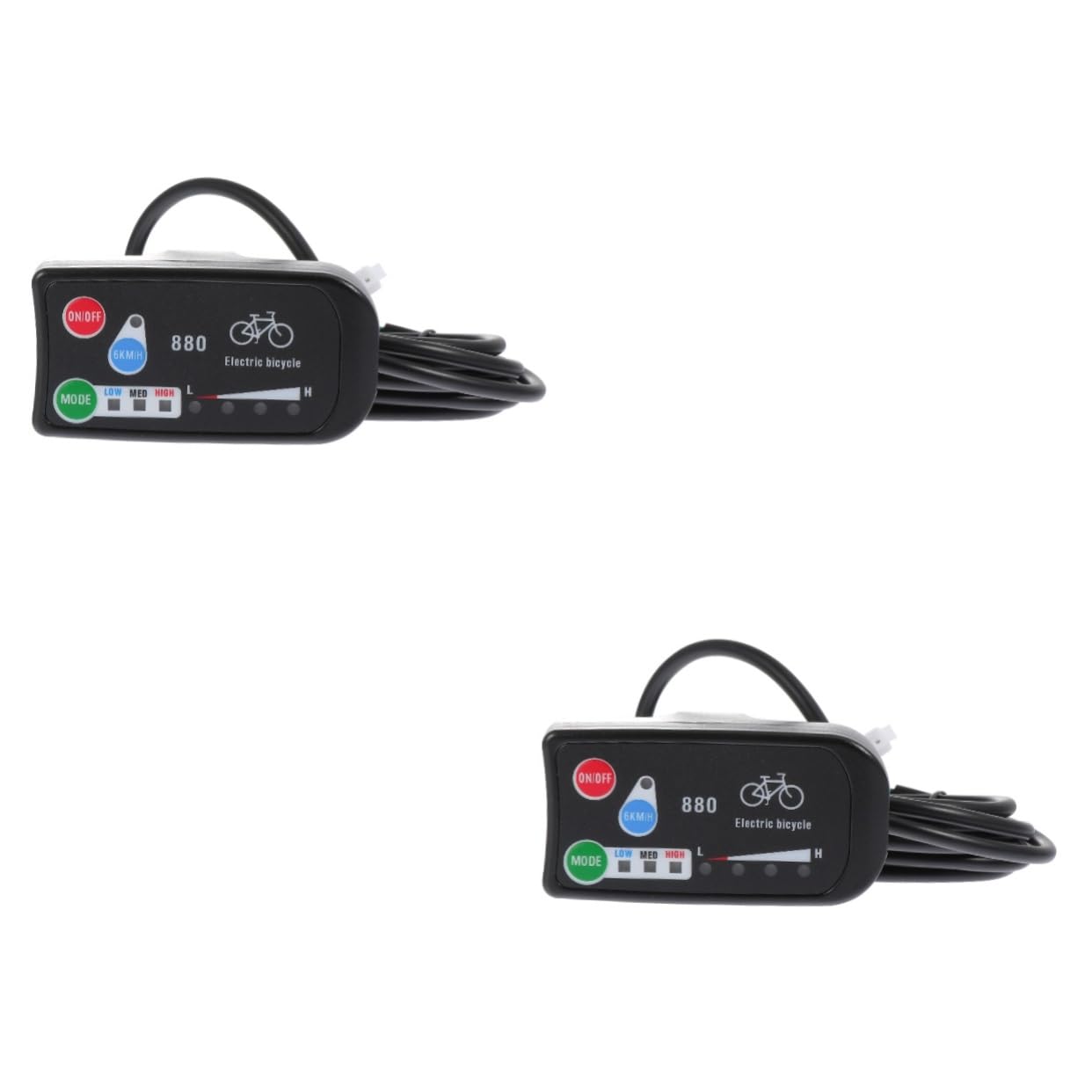 Gatuida 2piezas Medidor De Display Led para Bicicleta Eléctrica Bike Pantalla De Control Indicador De Batería y Función De Apagado Automático Accesorio para Scooter y Bicicletas
