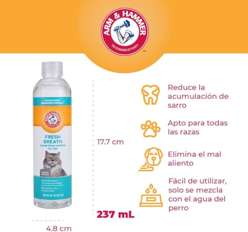 Arm & Hammer Advanced Care Cat Dental Water Additive, 8 Fl Oz, 2-Pack | Odorless and flavorless formula, cleans teeth, no brushing required, for all cats, daily dental rinse - image 5