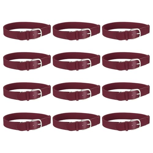 Ceinture de baseball élastique réglable rouge foncé pour éviter les gênes