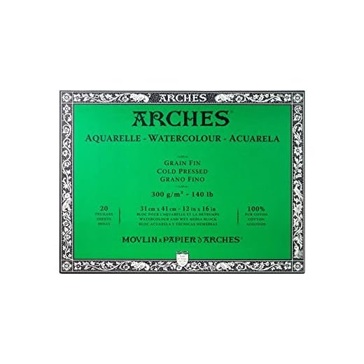 Unbekannt Arches - Bloc para Acuarelas, Madera, Color Blanco, Madera, weiß, 41 x 31 x 1 cm