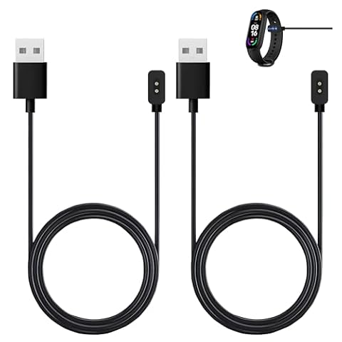 Ładowarka, kompatybilna z Mi Band 9/9 Pro/9 Active / 8/8 Pro/8 Active i Redmi Watch 5/4/3 Lite/2, magnetyczny kabel do ładowania USB 1M, bezpieczny i szybki, ładowarka do smartwatcha, 2 sztuki