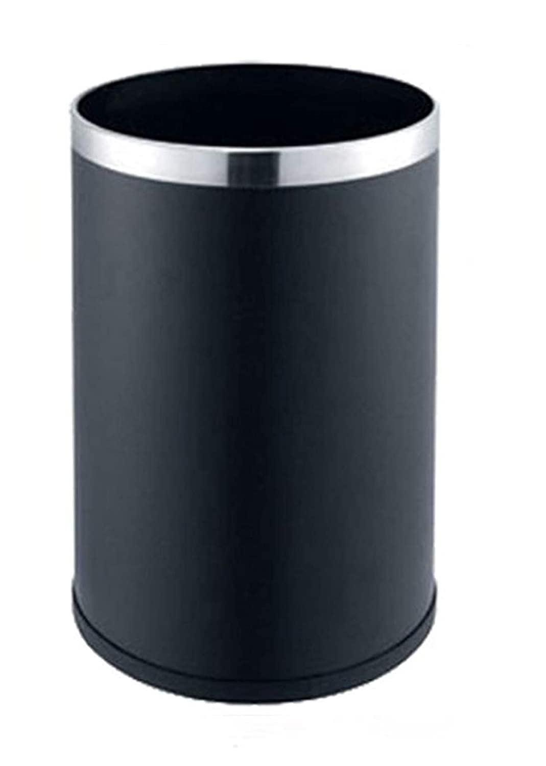 Stainless Steel Dustbin - 6L Black Open Bin -1