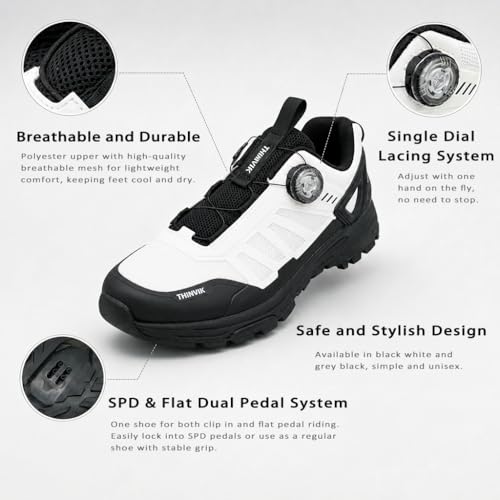 Thinvik Unisex Dual-Pedal Cycling Shoes