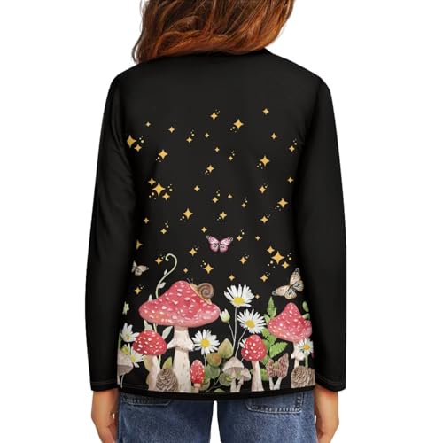 Image of Girls Basic Tee Shirts Outdoor Long Sleeve Shirt Winter Clothes Size 3-16 Top Fall Clothes Gift for Holiday