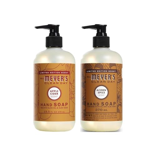 MRS. MEYER'S CLEAN DAY Hand Soap Variet (2 Count (Pack of 1), Apple Cider + Acorn Spice)