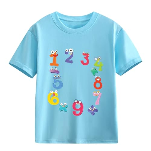vaolkwsacz Number Day Girls and Boys Kids T Shirts Fun Colorful Numbers Abbigliamento Compleanno Baby 1 Ragazzo, Celeste., 4-5 Jahre vaolkwsacz Number Day Girls and Boys Kids T Shirts Fun Colorful Numbers Abbigliamento Compleanno Baby 1 Ragazzo, Celeste., 4-5 Jahre