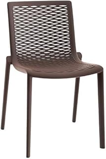 resol Set de 2 sillas de diseño Net-Kat para Interior, Exterior, jardín - Color Chocolate