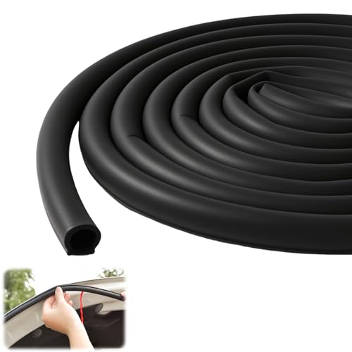 Junta autoadhesiva de goma universal para puerta de coche, junta de goma en forma de D de 10M, protección acústica, impermeable, protección para los bordes de la puerta del coche, junta para ventanas