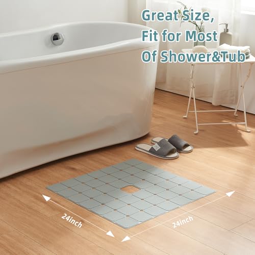 Meimeide T-6060FOLD GREY Shower Mat Non Slip Silicone Soft Odorless Bathtub Mat Non Slip thumb #5